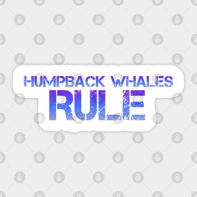 Humpback whale t-shirt designs Sticker by Coreoceanart